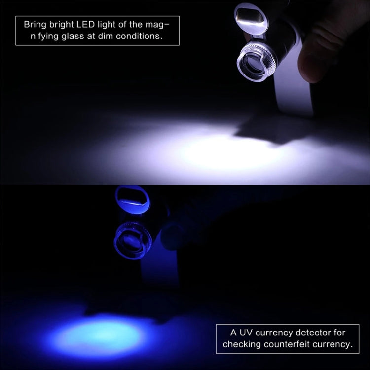 Lente d'ingrandimento per microscopio digitale per telefono cellulare con zoom 65X con luce LED e clip per Galaxy Note III / N9000 / i9500 / iPhone 5 e 5S e 5C