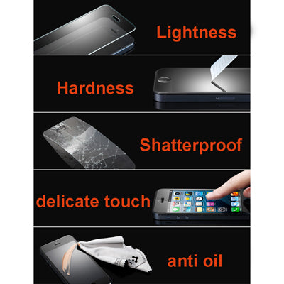 Pellicola in vetro temperato antideflagrante da 0,26 mm 9H+ con durezza superficiale 2.5D per iPhone 5 / 5S /5C, For iPhone 5 / 5S /5C