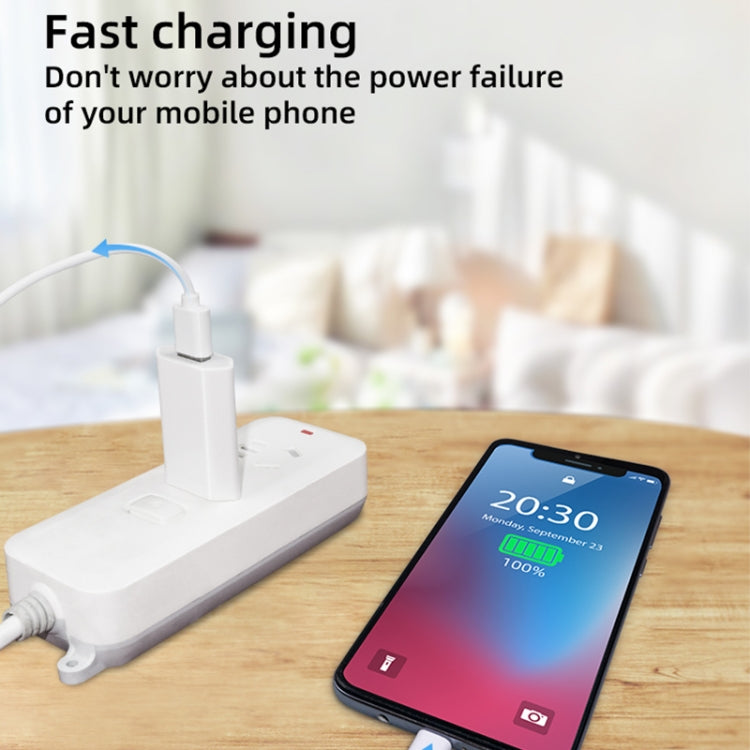 Adattatore per caricabatterie da viaggio con spina UE 2 in 1 5V 1A con cavo a 8 pin da 1 m per iPhone