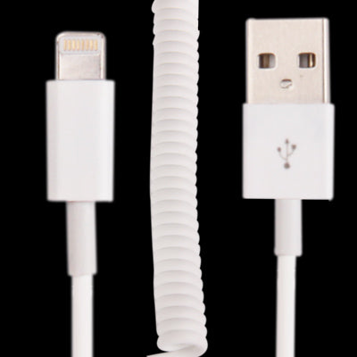Cavo a spirale USB per sincronizzazione dati/ricarica per iPhone, iPad