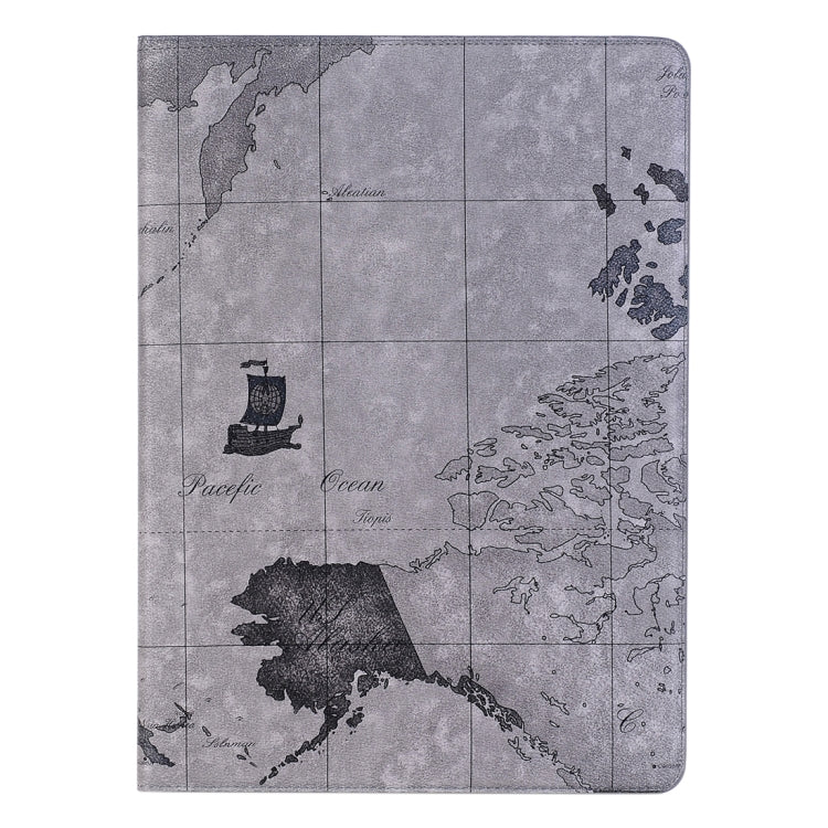 Custodia in pelle con motivo mappa del mondo retrò con supporto, slot per carte e portafoglio per iPad Air 2, consegna casuale