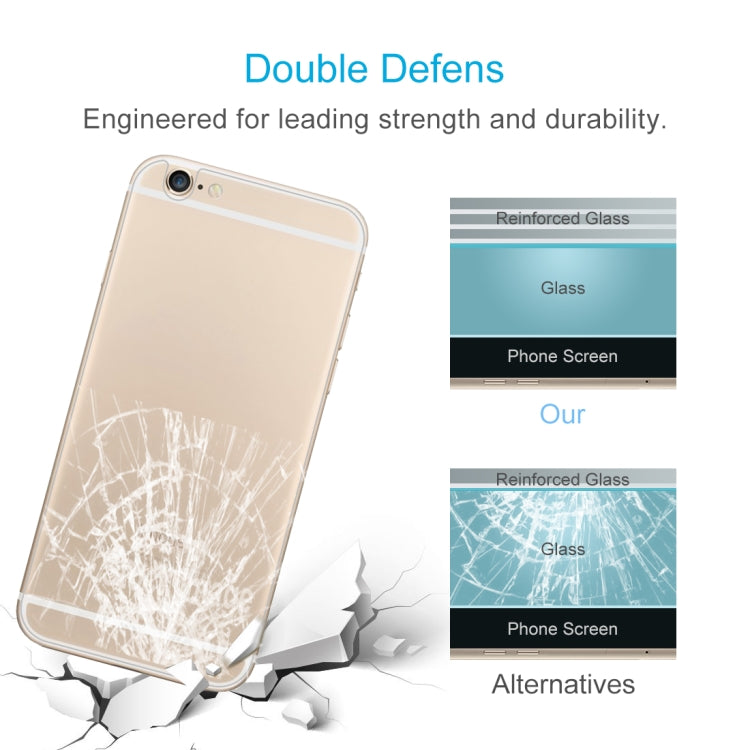 50 pezzi per iPhone 6 / 6S Pellicola proteggi schermo posteriore in vetro temperato antideflagrante da 0,26 mm, For 6 & 6s Back Film