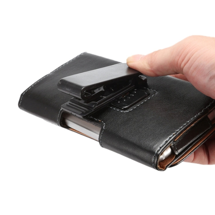 Marsupio in pelle di agnello stile orizzontale con stecca posteriore per iPhone 6 / Galaxy S4 / S3