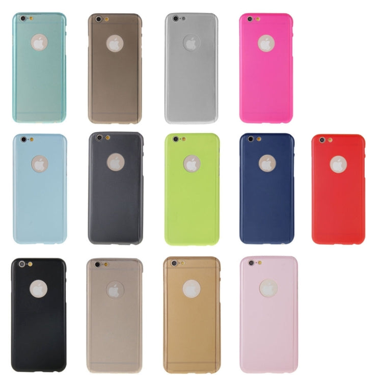 Custodia combinata ultrasottile in tinta unita a protezione totale a 360 gradi con esclusiva pellicola in vetro temperato per iPhone 6