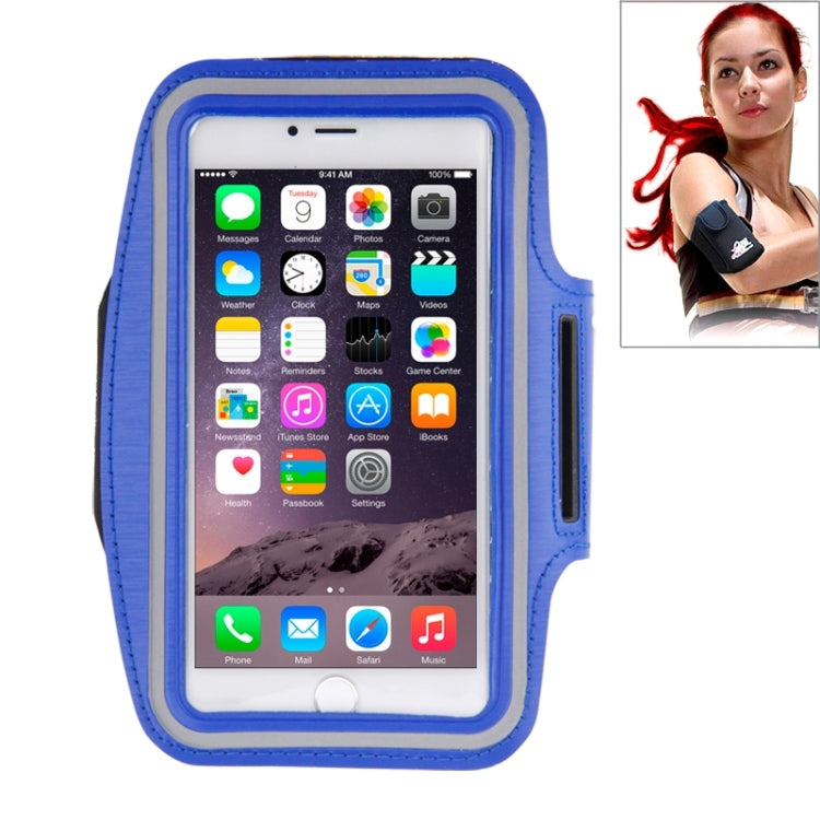 Custodia sportiva da braccio con foro per auricolari e tasca per chiavi per iPhone 6 Plus