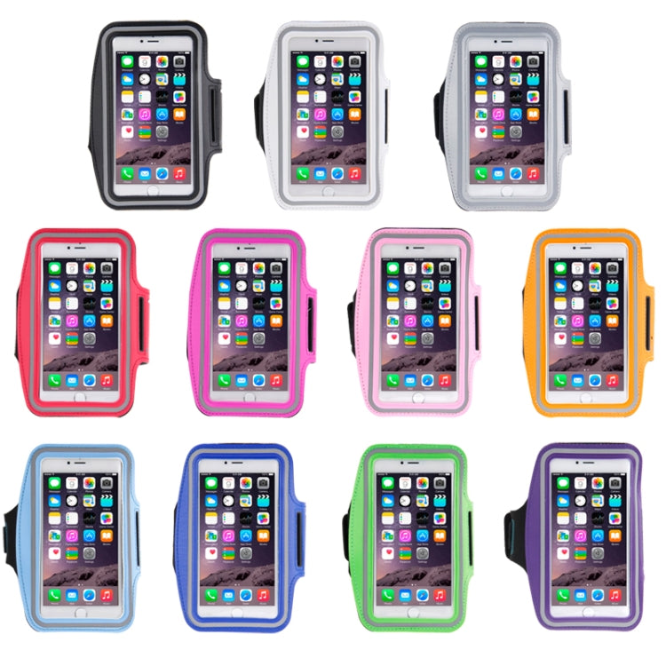 Custodia sportiva da braccio con foro per auricolari e tasca per chiavi per iPhone 6 Plus