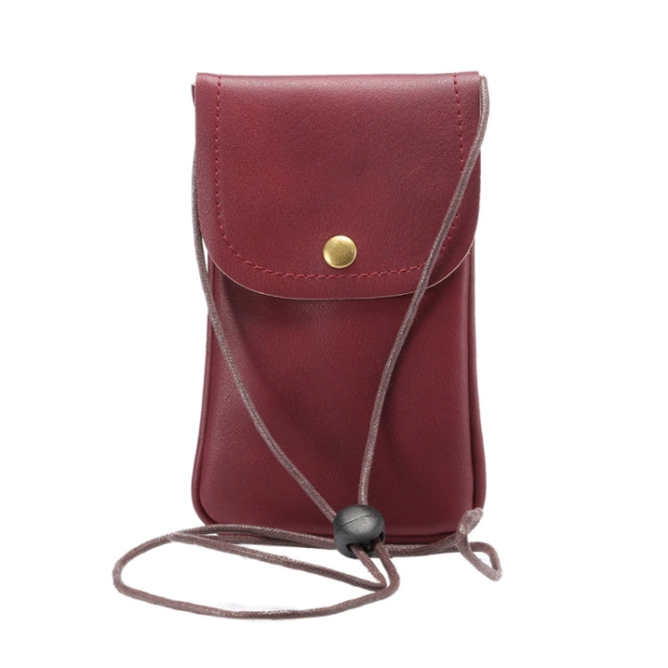 Custodia verticale universale in pelle PU/borsa in pelle per telefono con cordino