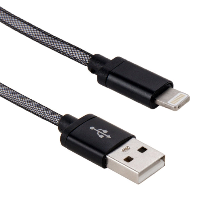 Cavo dati/caricatore Net Style Metal Head da 8 pin a USB, lunghezza cavo: 25 cm