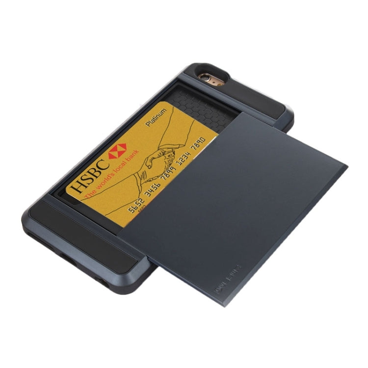 Custodia combinata Blade PC + TPU con slot per schede per iPhone 6 Plus