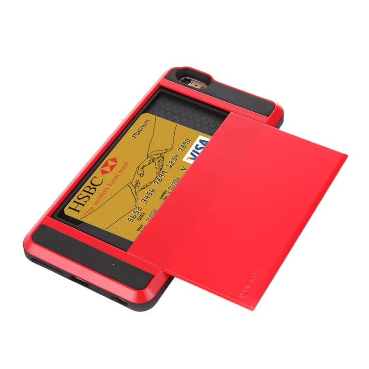 Custodia combinata Blade PC + TPU con slot per schede per iPhone 6 Plus