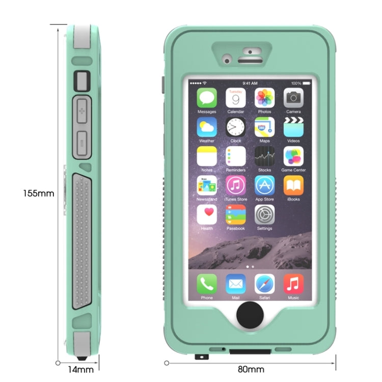 Custodia protettiva nottilucente antiurto, antiurto, antipolvere, impermeabile, con supporto per iPhone 6 e 6S