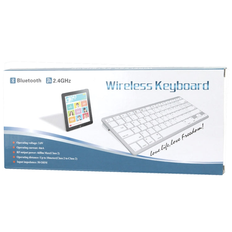 BK3001 Tastiera ultrasottile Bluetooth 3.0 ABS per iPad Air 2 / iPAD Air / iPad 6 / iPad 5 / iPad mini 1 / 2 / 3 / Nuovo iPad (iPad 3) / iPad, iPhone 4 e 4S / 3G, Sony PS3, Smarttelefoni