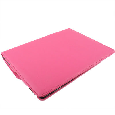 Custodia in pelle PU ruotabile a 360 gradi con funzione di sospensione/sveglia e supporto per il nuovo iPad (iPad 3) / iPad 2 / iPad 4, Red Plum