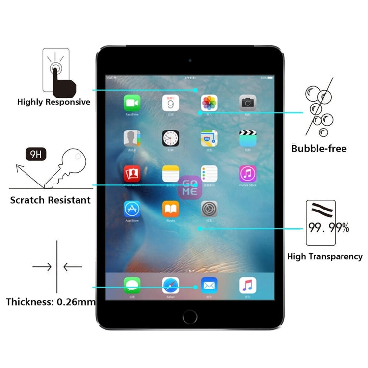 75 PZ 0,3mm 9H+ Pellicola in vetro temperato con durezza superficiale 2,5D per iPad 2 / iPad 3 / iPad 4, iPad 4