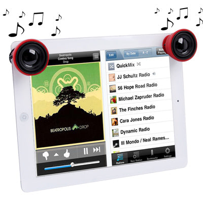 Mini altoparlante portatile stereo da 3,5 mm per il nuovo iPad (iPad 3) / iPad 2 / iPhone 5 / iPhone 4 e 4S / Tablet PC / Laptop, Rosso