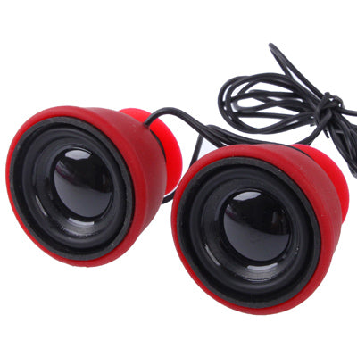 Mini altoparlante portatile stereo da 3,5 mm per il nuovo iPad (iPad 3) / iPad 2 / iPhone 5 / iPhone 4 e 4S / Tablet PC / Laptop, Rosso