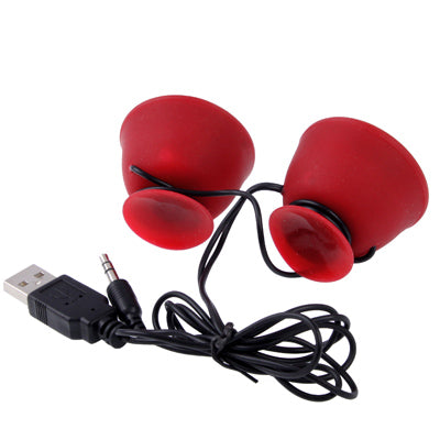 Mini altoparlante portatile stereo da 3,5 mm per il nuovo iPad (iPad 3) / iPad 2 / iPhone 5 / iPhone 4 e 4S / Tablet PC / Laptop, Rosso