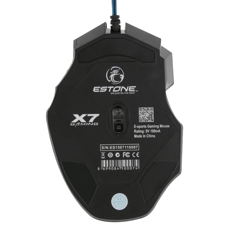 Mouse da gioco ottico cablato LED a 7 pulsanti con rotella di scorrimento 5000 DPI per computer PC portatile, X7 7 Buttons (Yellow), X7 7 Buttons (Black)