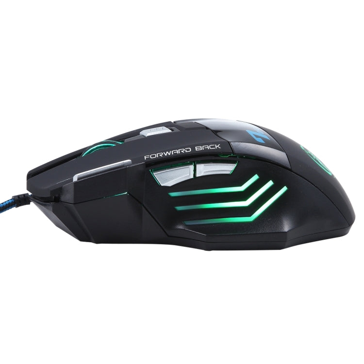 Mouse da gioco ottico cablato LED a 7 pulsanti con rotella di scorrimento 5000 DPI per computer PC portatile, X7 7 Buttons (Yellow), X7 7 Buttons (Black)