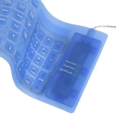 Tastiera in silicone flessibile impermeabile di dimensioni standard USB 2.0 da 109 tasti, 109 Keys (Blue), 109 Keys (White)
