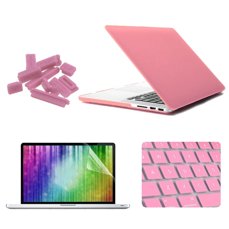 ENKAY per MacBook Pro Retina 13,3 pollici (versione USA) / A1425 / A1502 4 in 1 Custodia protettiva in plastica rigida satinata con protezione per lo schermo, protezione per tastiera e tappi antipolvere