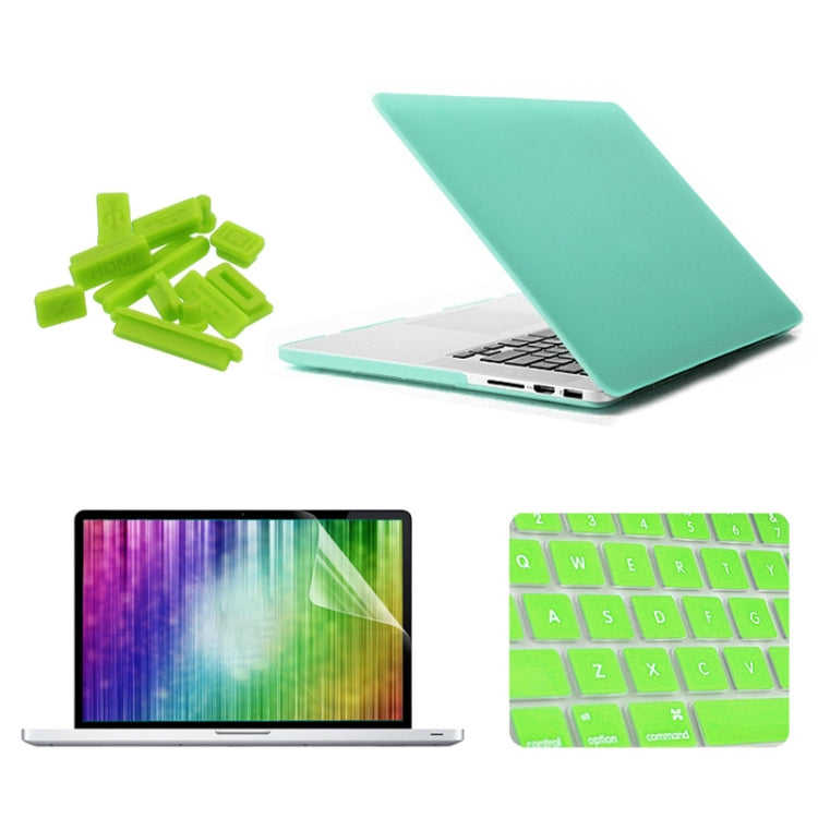 ENKAY per MacBook Pro Retina 13,3 pollici (versione USA) / A1425 / A1502 4 in 1 Custodia protettiva in plastica rigida satinata con protezione per lo schermo, protezione per tastiera e tappi antipolvere