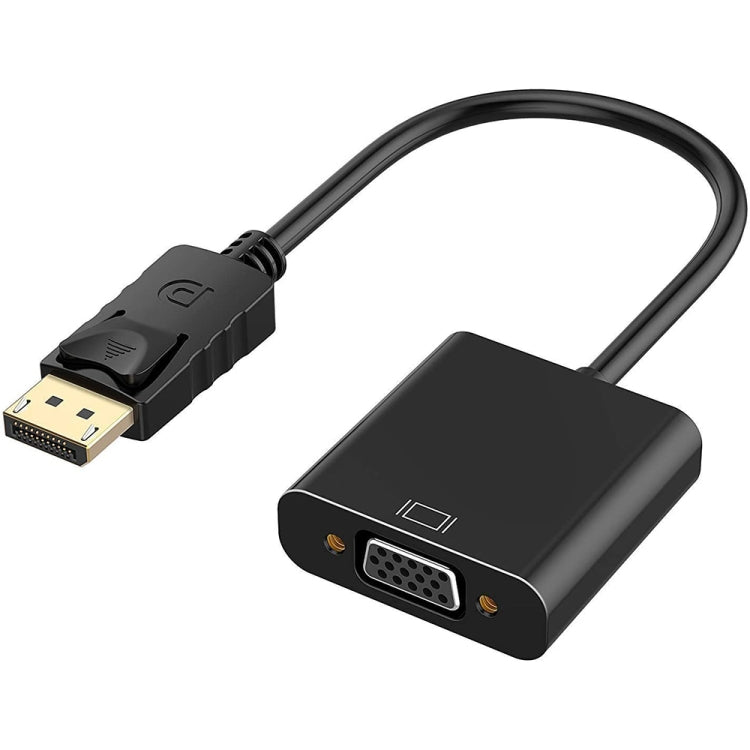 Convertitore Display Port maschio a VGA femmina, lunghezza: 20 cm, DP Male to VGA Female 20cm White, DP Male to VGA Female Black