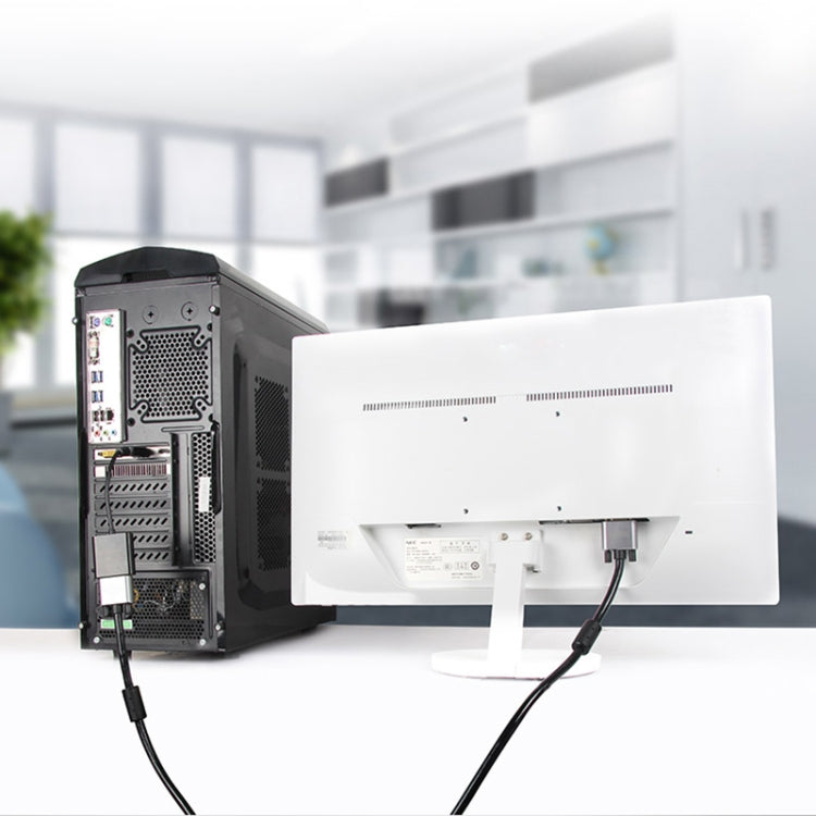 Convertitore Display Port maschio a VGA femmina, lunghezza: 20 cm, DP Male to VGA Female 20cm White, DP Male to VGA Female Black