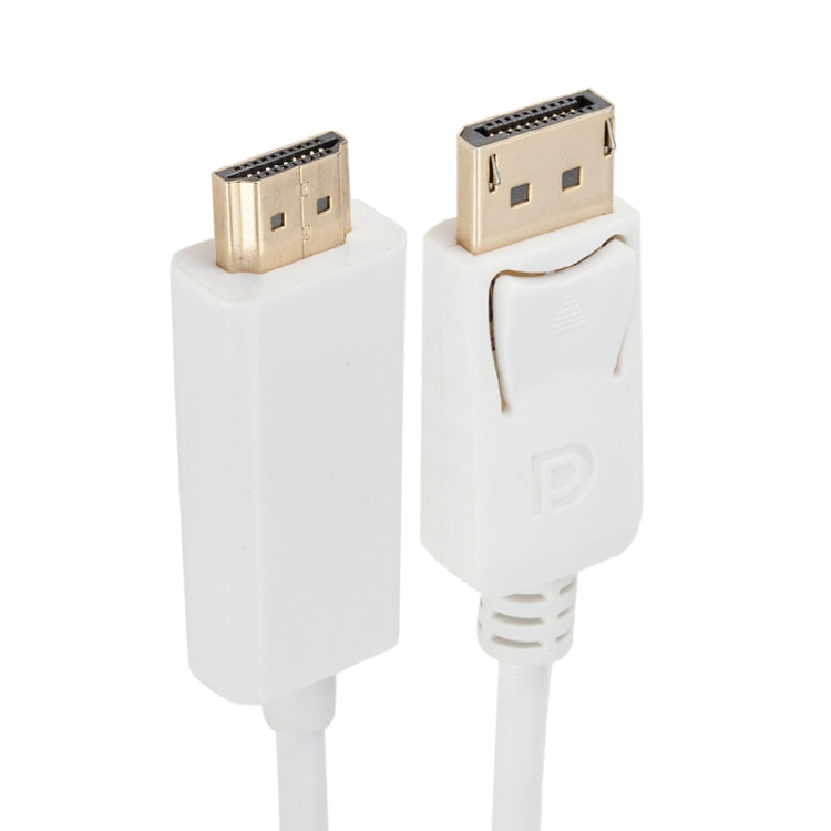 Cavo adattatore DisplayPort maschio a HDMI maschio, lunghezza: 1,8 m, DP to HDMI Male White, DP to HDMI Male (Gold plated)