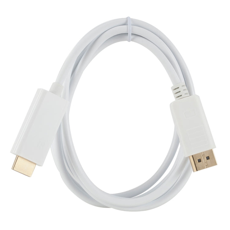 Cavo adattatore DisplayPort maschio a HDMI maschio, lunghezza: 1,8 m, DP to HDMI Male White, DP to HDMI Male (Gold plated)