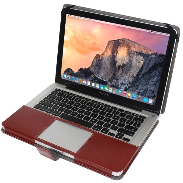Custodia in pelle per notebook con chiusura a scatto per MacBook Pro da 13,3 pollici