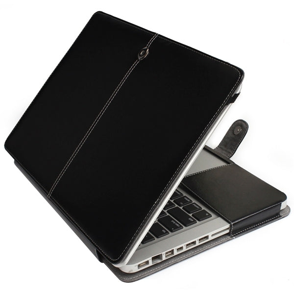 Custodia in pelle per notebook con chiusura a scatto per MacBook Pro da 15,4 pollici