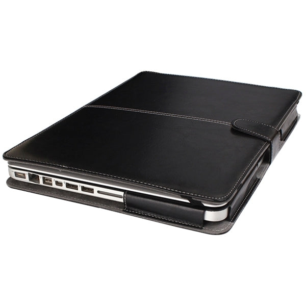 Custodia in pelle per notebook con chiusura a scatto per MacBook Pro da 15,4 pollici