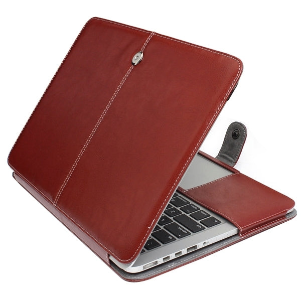 Custodia in pelle per notebook con chiusura a scatto per MacBook Pro Retina da 15,4 pollici