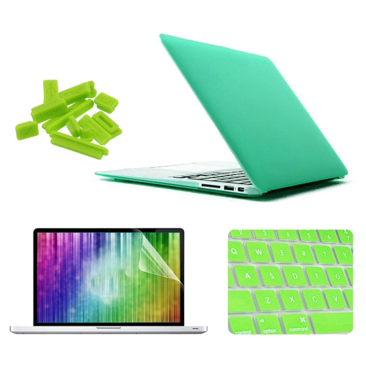 ENKAY per MacBook Air 11.6 pollici (Versione USA) / A1370 / A1465 Custodia protettiva 4 in 1 in plastica rigida satinata con protezione per lo schermo, protezione per tastiera e tappi antipolvere, For MacBook Air 11.6 inch (US Version) / A1370 / A1465