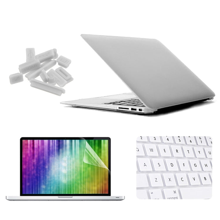 ENKAY per MacBook Air 11.6 pollici (Versione USA) / A1370 / A1465 Custodia protettiva 4 in 1 in plastica rigida satinata con protezione per lo schermo, protezione per tastiera e tappi antipolvere, For MacBook Air 11.6 inch (US Version) / A1370 / A1465