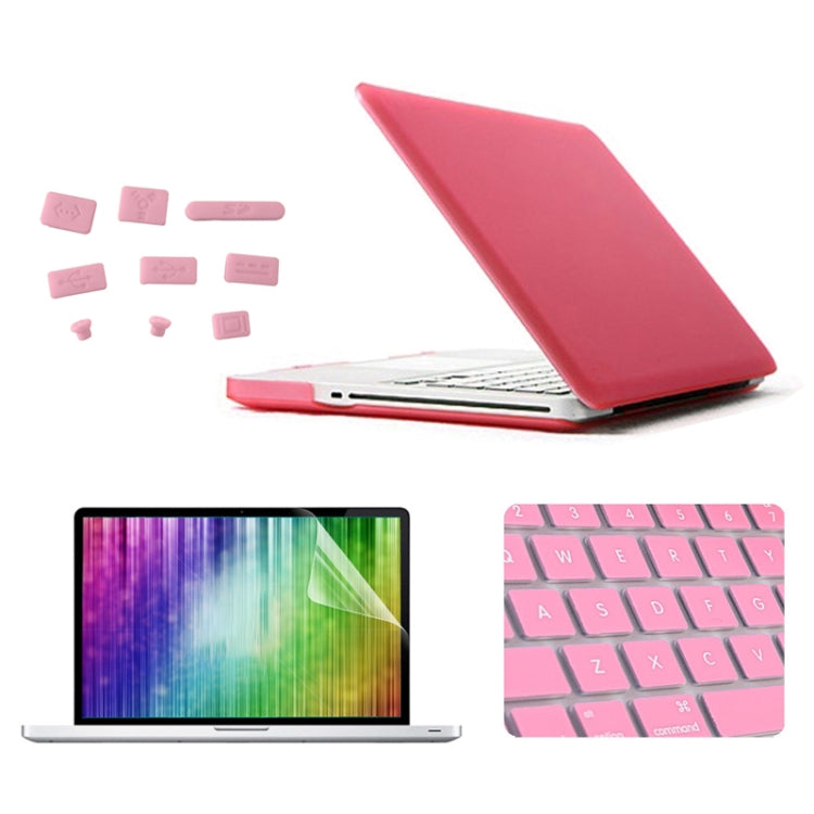 ENKAY per MacBook Pro 13,3 pollici (versione USA) / A1278 4 in 1 Custodia protettiva in plastica rigida satinata con protezione per lo schermo, protezione per tastiera e tappi antipolvere