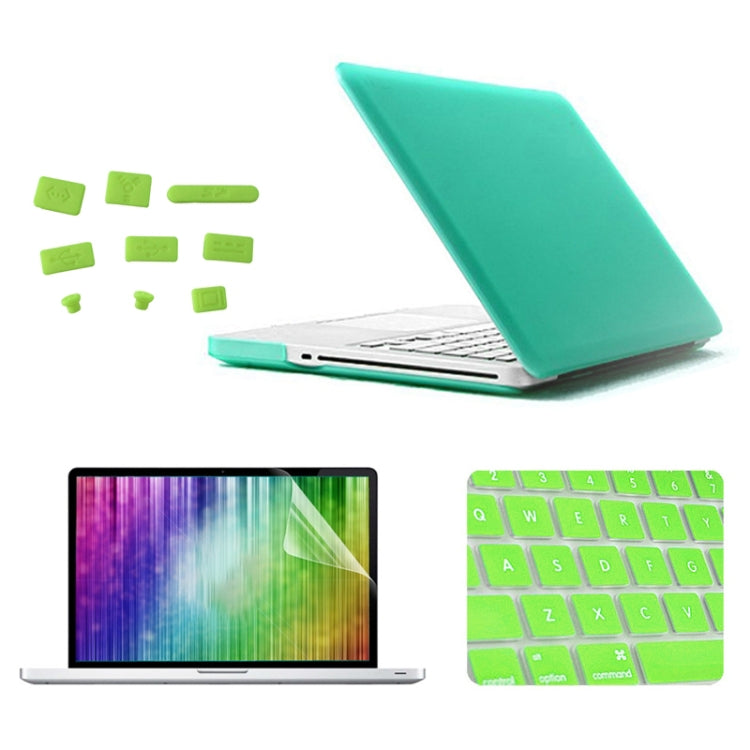 ENKAY per MacBook Pro 13,3 pollici (versione USA) / A1278 4 in 1 Custodia protettiva in plastica rigida satinata con protezione per lo schermo, protezione per tastiera e tappi antipolvere