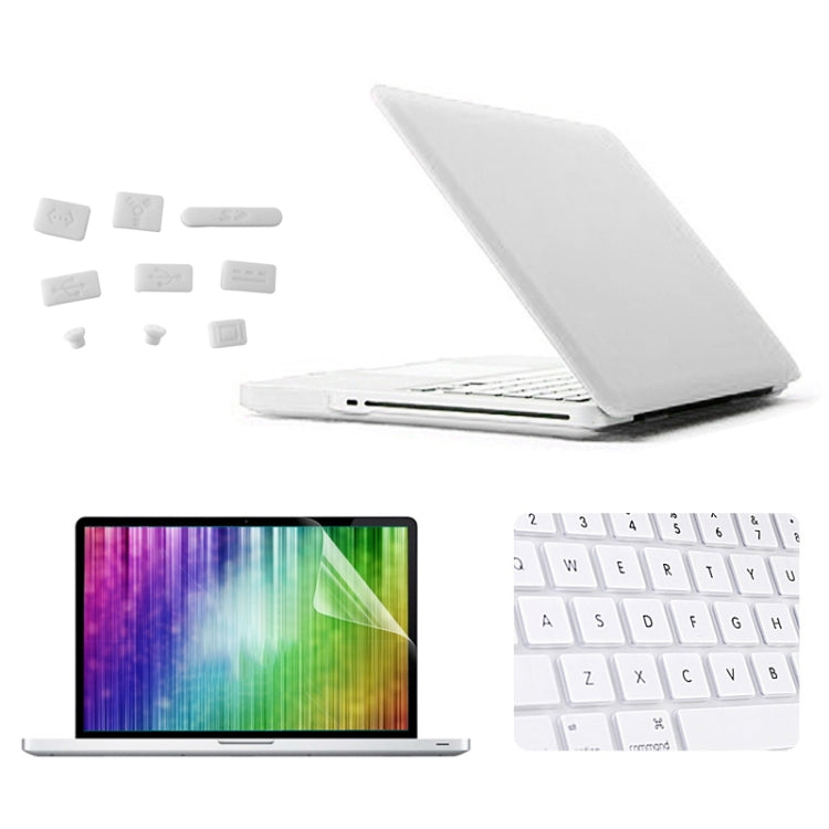 ENKAY per MacBook Pro 13,3 pollici (versione USA) / A1278 4 in 1 Custodia protettiva in plastica rigida satinata con protezione per lo schermo, protezione per tastiera e tappi antipolvere