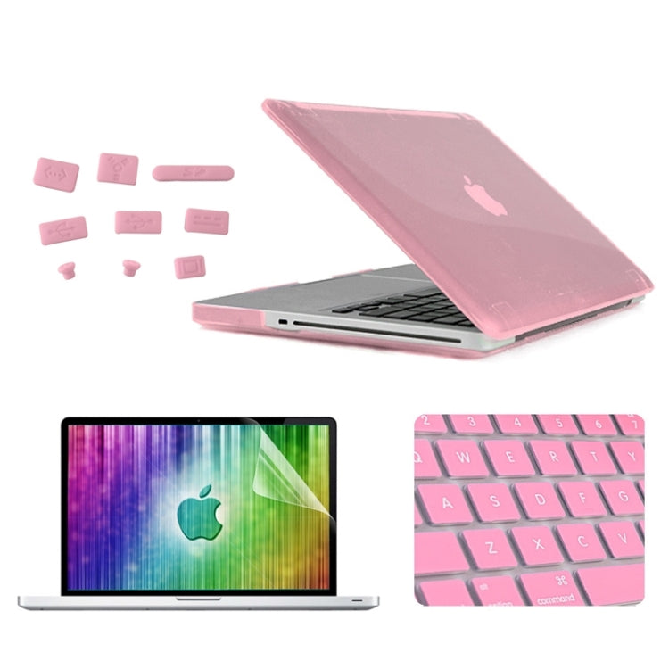 ENKAY per MacBook Pro 13,3 pollici (versione USA) / A1278 4 in 1 Custodia protettiva in plastica rigida con guscio di cristallo con protezione per lo schermo, protezione per tastiera e tappi antipolvere