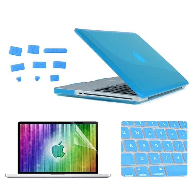 ENKAY per MacBook Pro 13,3 pollici (versione USA) / A1278 4 in 1 Custodia protettiva in plastica rigida con guscio di cristallo con protezione per lo schermo, protezione per tastiera e tappi antipolvere