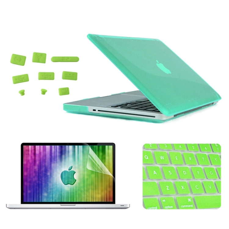 ENKAY per MacBook Pro 15,4 pollici (versione USA) / A1286 4 in 1 Custodia protettiva in plastica rigida con guscio di cristallo con protezione per lo schermo, protezione per tastiera e tappi antipolvere