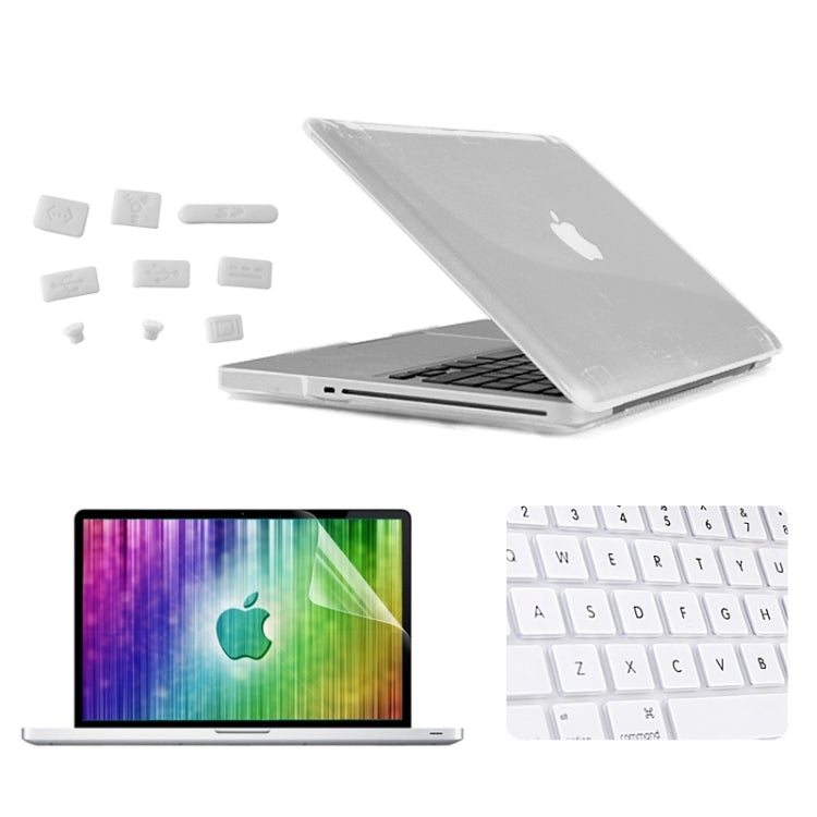 ENKAY per MacBook Pro 15,4 pollici (versione USA) / A1286 4 in 1 Custodia protettiva in plastica rigida con guscio di cristallo con protezione per lo schermo, protezione per tastiera e tappi antipolvere