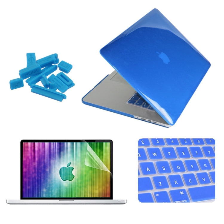 ENKAY per MacBook Pro Retina 13,3 pollici (versione USA) / A1425 / A1502 Custodia protettiva in plastica rigida 4 in 1 con protezione per schermo, protezione tastiera e tappi antipolvere