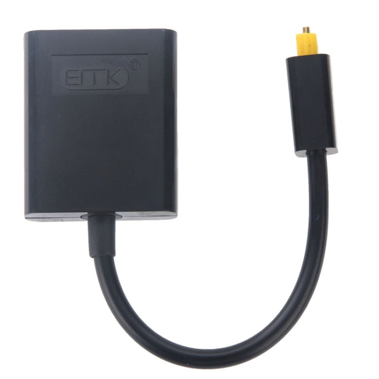 EMK Digital Toslink Fibra Ottica Audio Splitter 1 a 2 Cavo Adattatore per Lettore DVD, 1 to 2