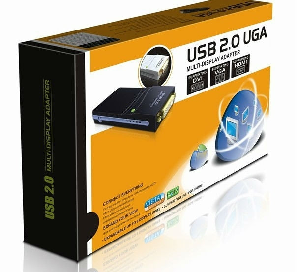 Adattatore da USB 2.0 a VGA, DVI, HDMI, risoluzione: 1280*1024, Resolution: 1280*1024, Resolution: 1920*1080, Resolution: 2048*1152