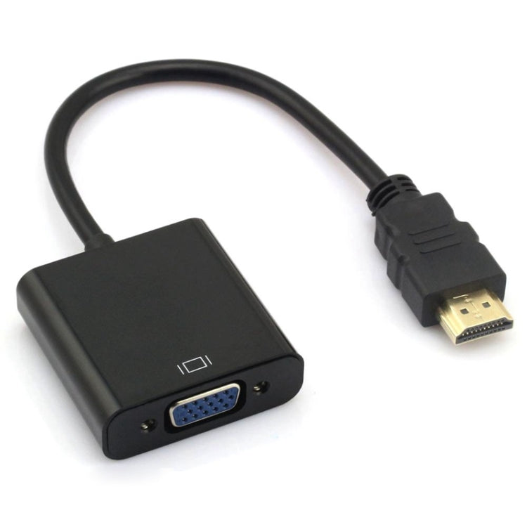 Cavo di uscita audio da HDMI a VGA Full HD 1080P da 24 cm per computer/DVD/set-top box digitale/laptop/telefono cellulare/lettore multimediale, Length: 24cm, Length: 24cm(White)