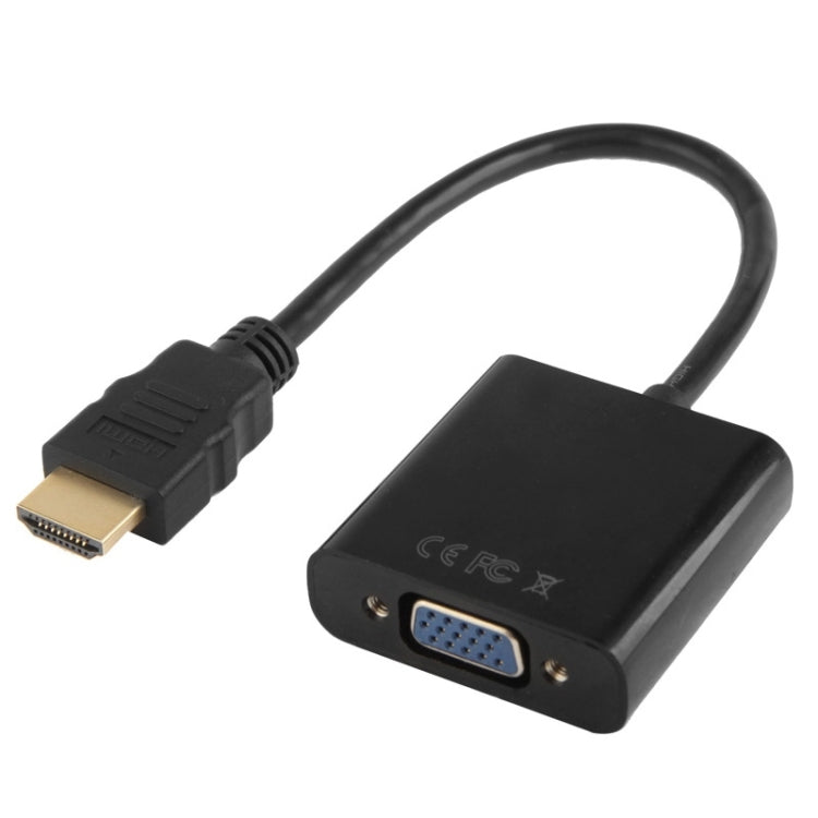 Cavo di uscita audio da HDMI a VGA Full HD 1080P da 24 cm per computer/DVD/set-top box digitale/laptop/telefono cellulare/lettore multimediale, Length: 24cm, Length: 24cm(White)