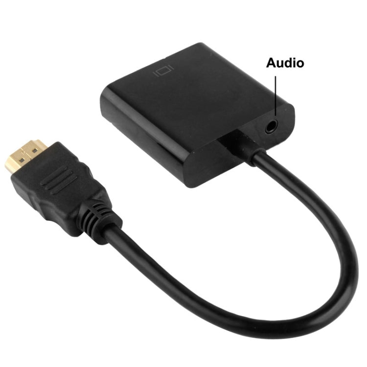 Cavo di uscita audio da HDMI a VGA Full HD 1080P da 24 cm per computer/DVD/set-top box digitale/laptop/telefono cellulare/lettore multimediale, Length: 24cm, Length: 24cm(White)