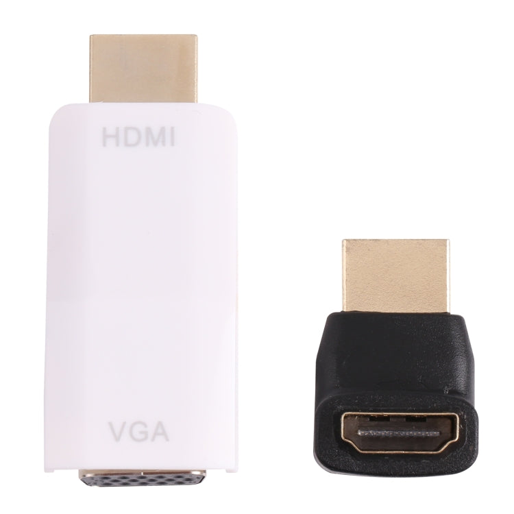 Adattatore convertitore audio + HDMI a VGA Full HD 1080P per laptop / STB / DVD / HDTV (con adattatore HDMI femmina-maschio), HDMI to VGA + Audio